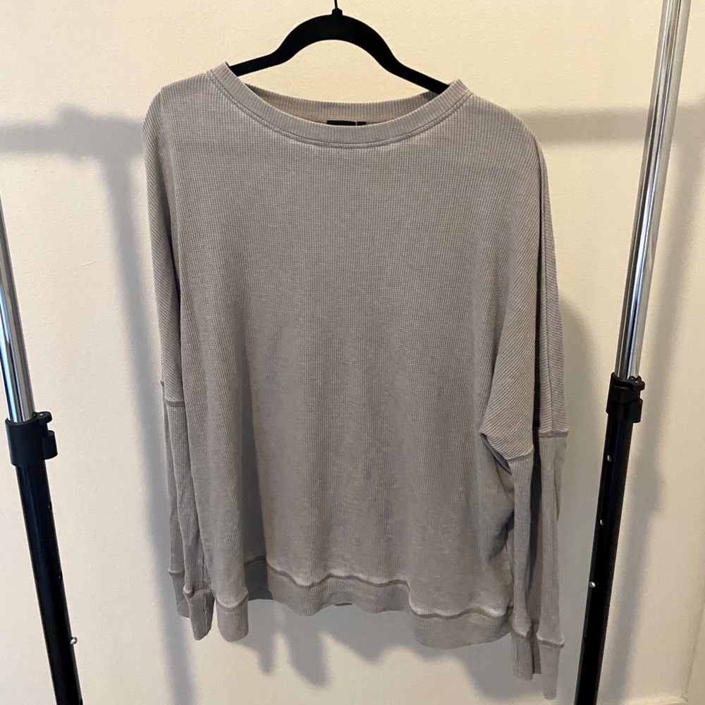 Waffle grey oversized tee